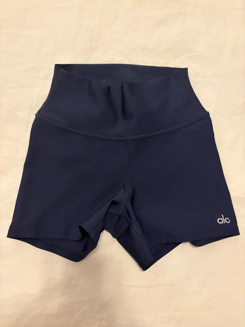 ALO Yoga Navy High-Waist Bike Shorts